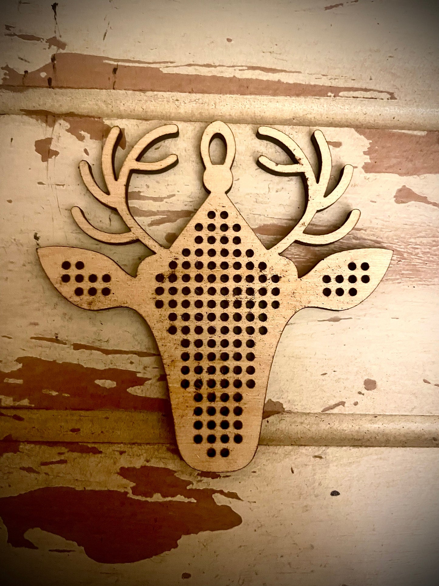 Cross Stitch Reindeer Christmas Ornament Wood Blanks | Assorted Quantities