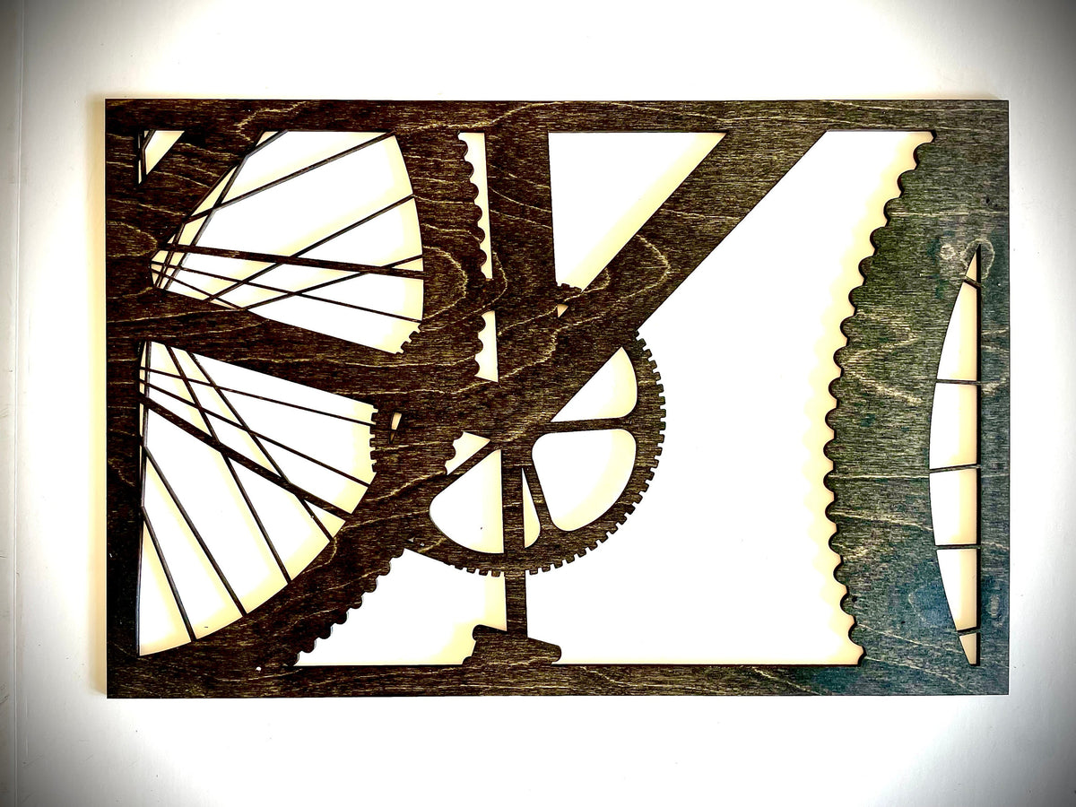 Mountain Bike Triptych Wood Wall Art | 3-Panel Set | Multiple Finishes