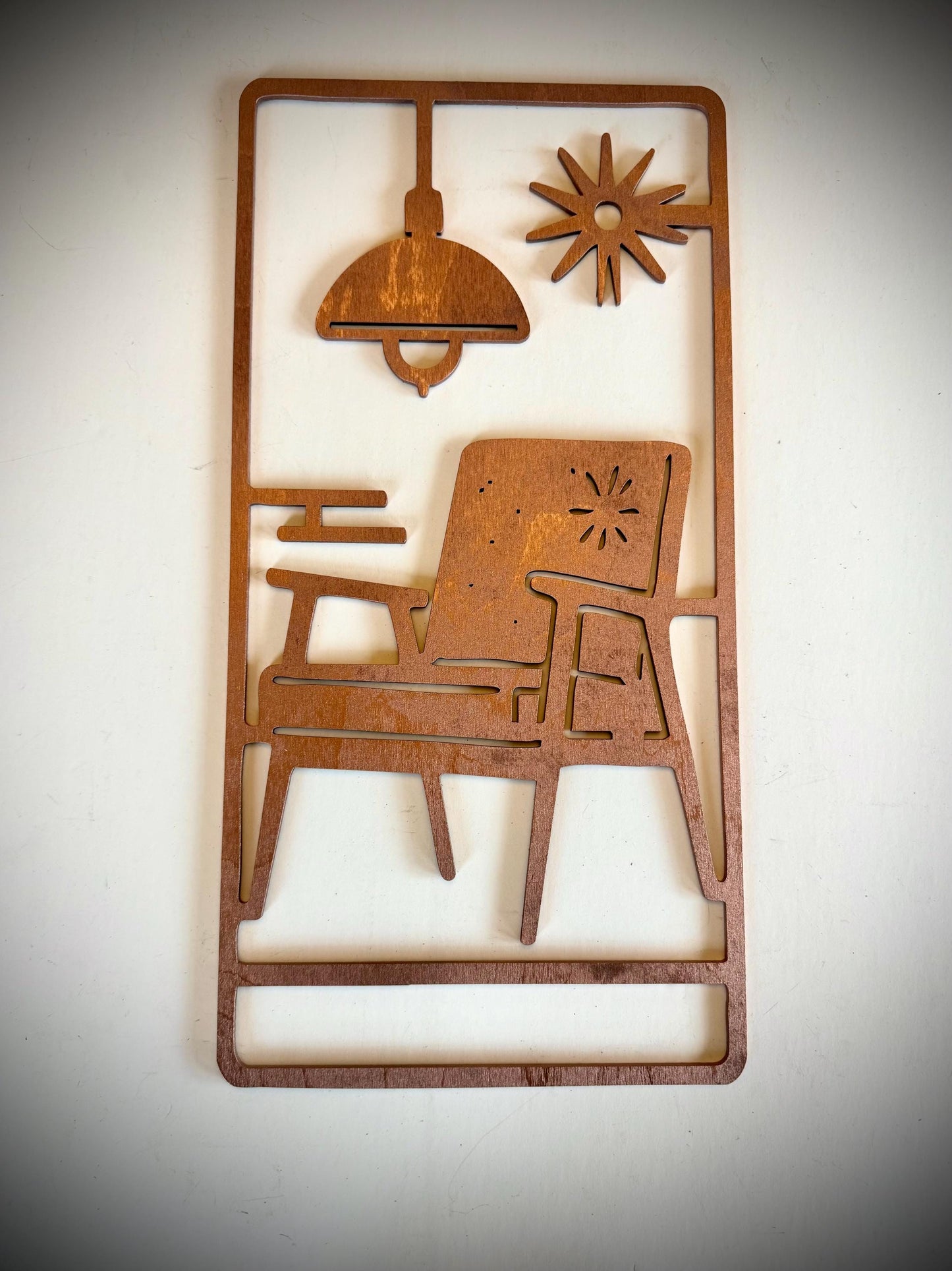 Mid Century Modern Still Life Wood Wall Art | 3-Panel Set | Multiple Sizes & Finishes | Style L