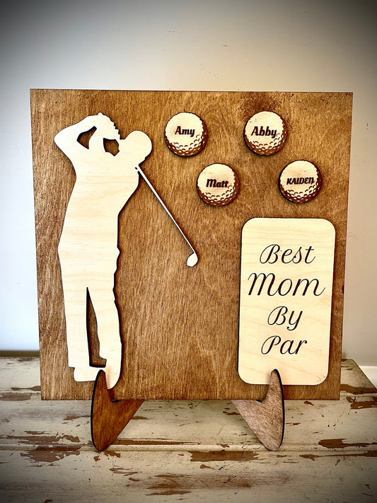 Custom Golf Wood Plaque | Mother's Day, Birthday & Christmas Gift