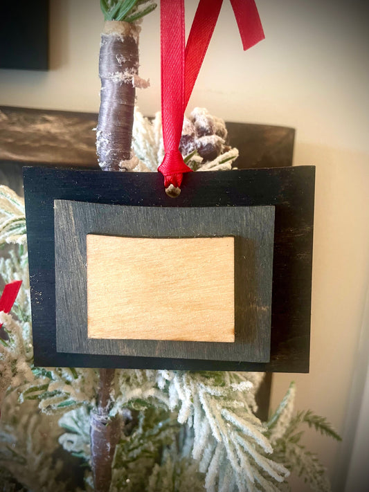 Colorado 3-Layer Stacked Wood Ornament & Gift Tag | Brown & Gray Tones | State Pride Gift