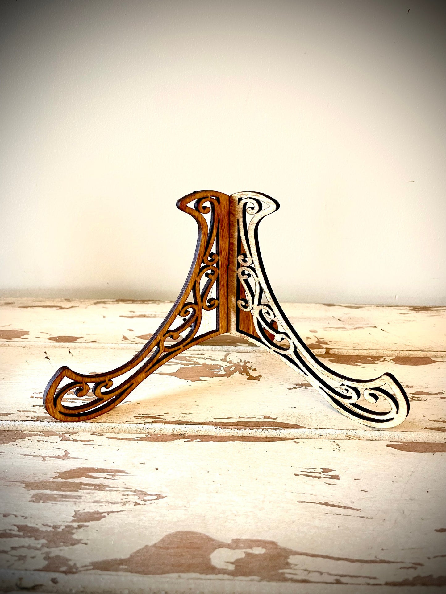Wood Display Easel | Art, Photo & Plate Stand | 12 Finishes | Style A