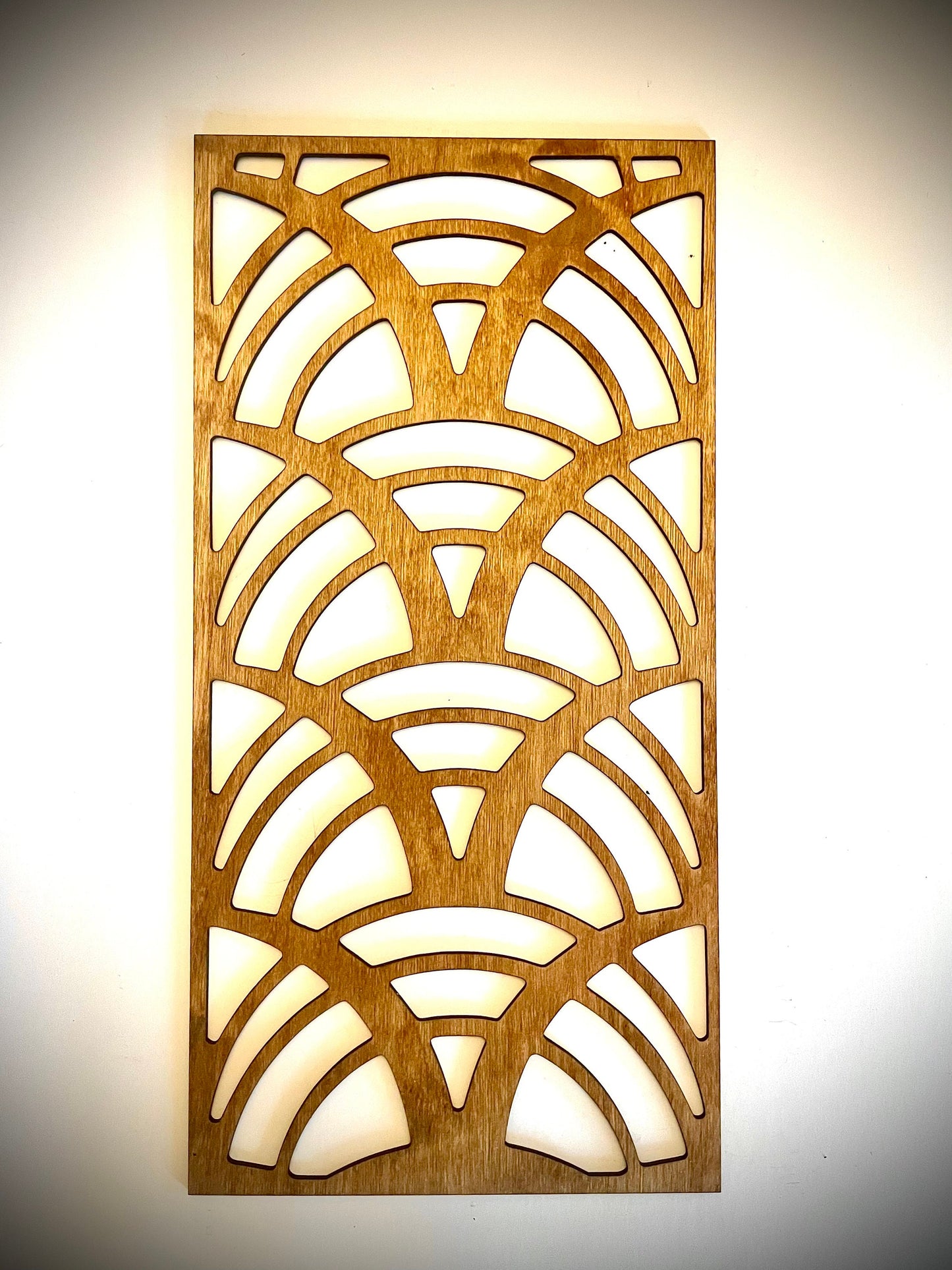 Boho Modern Art Deco Art Deco Curves wood wall art, 3 panel set in multiple finishes. Set -P