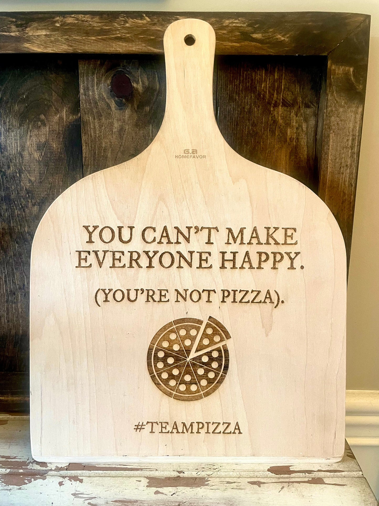 Custom Engraved Pizza Peel | Funny Pizza Quote | Pizza Lover Gift