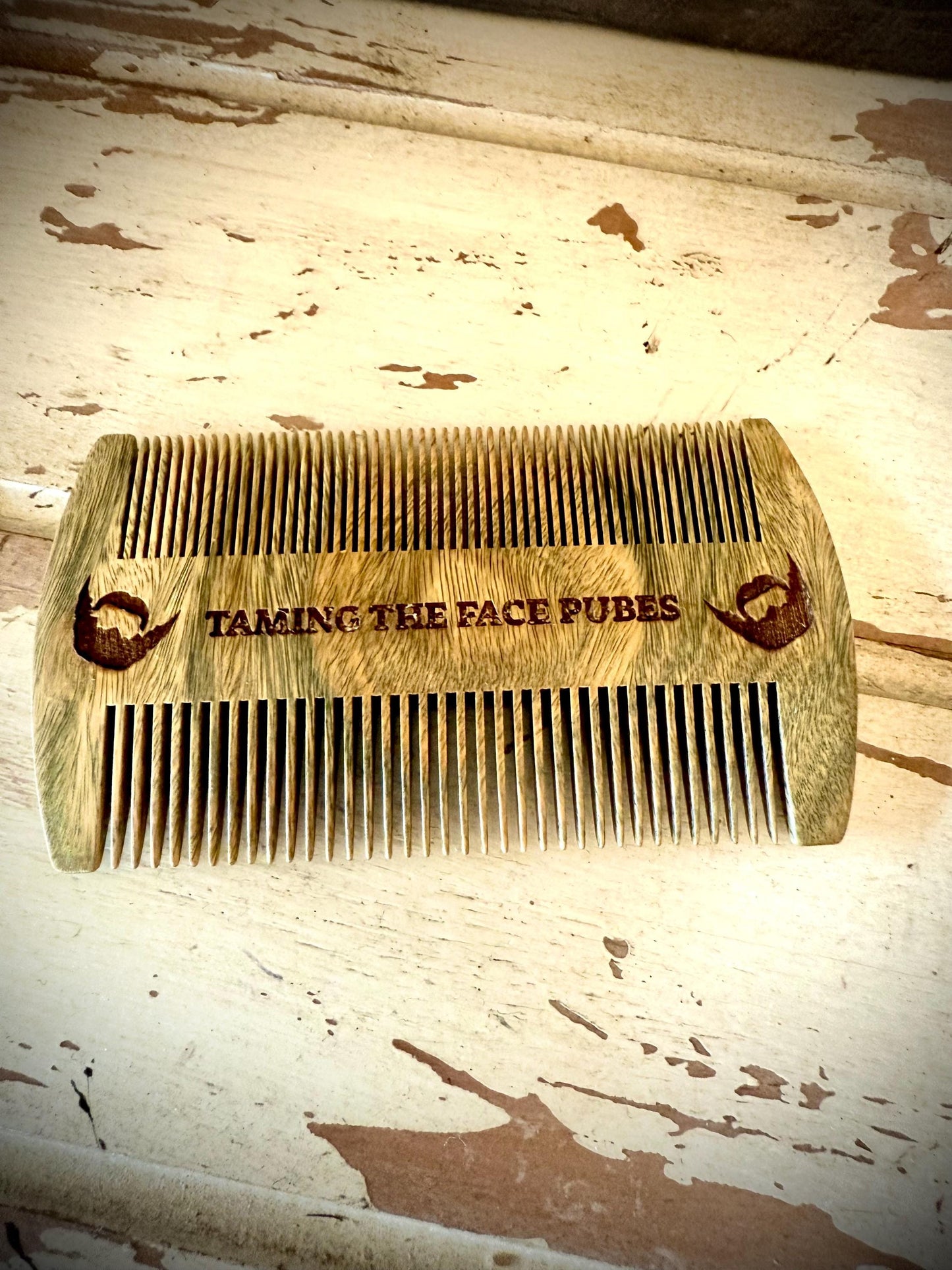 Custom Engraved Wood Beard Comb | Father's Day Gift for Dad or Husband