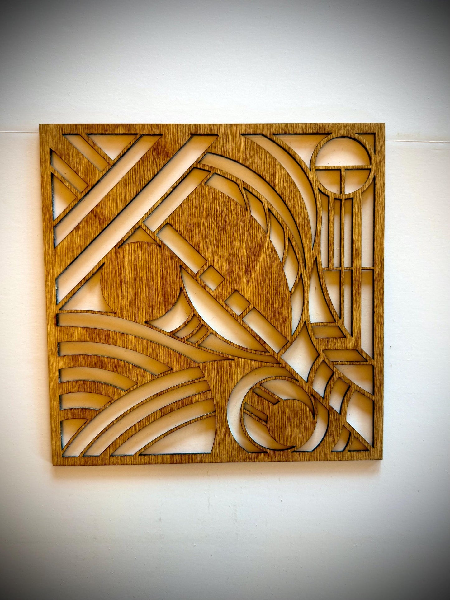 Boho Modern Art Deco Art Deco Geometry wood wall art, mixed 4 panel in 15 finishes, wall decor, wall art original