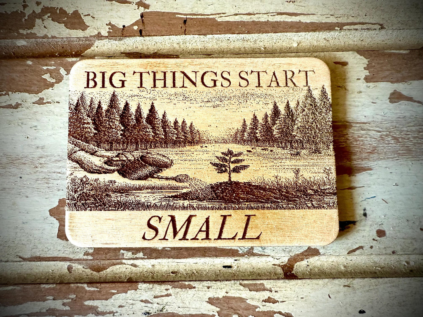 Motivational Fridge Magnet | "Big Things Start Small" | Inspirational Home Decor