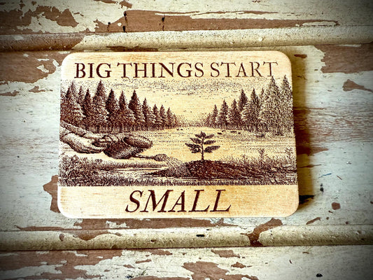 Motivational Fridge Magnet | "Big Things Start Small" | Inspirational Home Decor