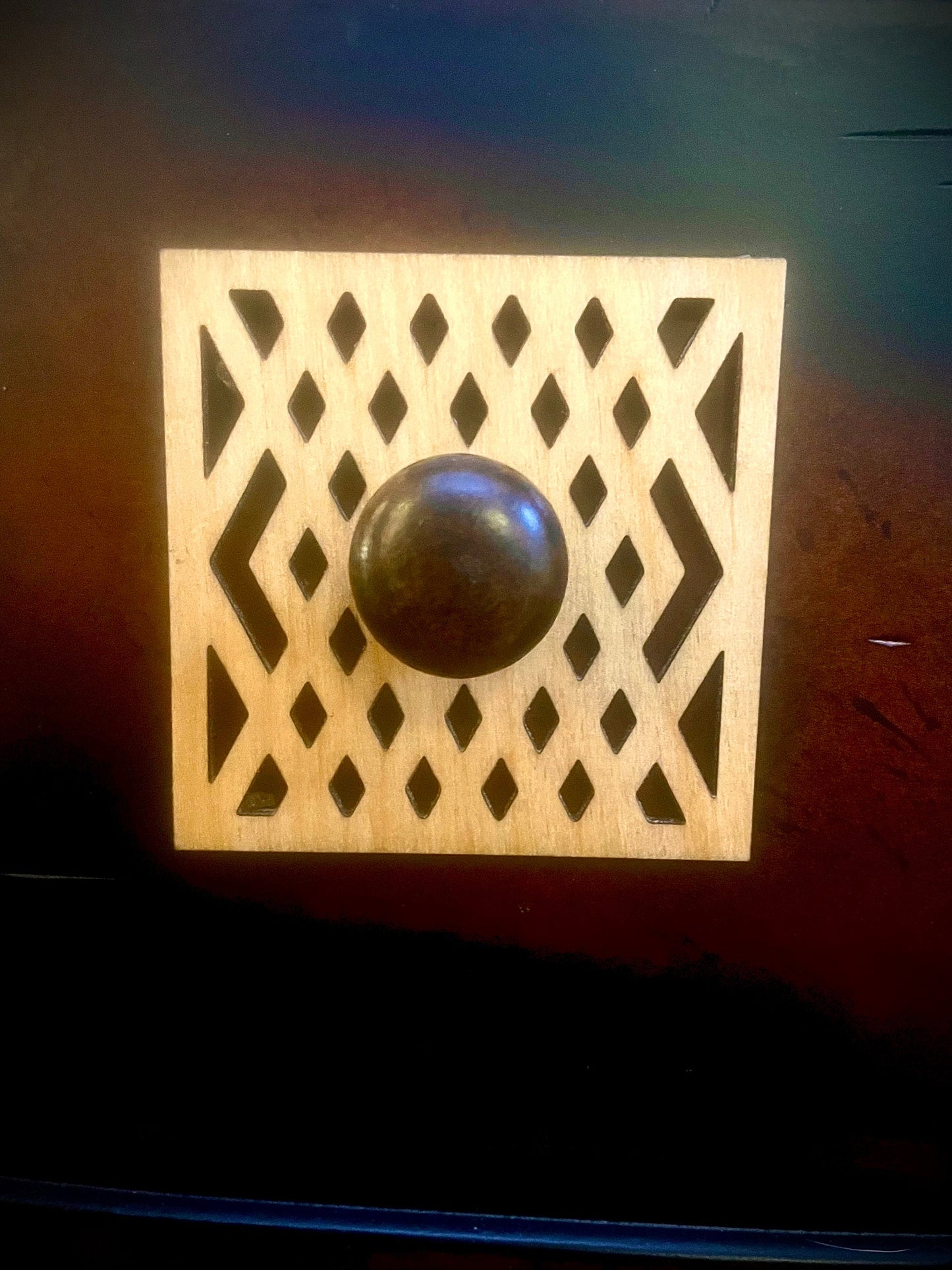 Boho Modern Square Wood Drawer Knob & Pull Accent | Set of 4 | 15 Finishes | Set K