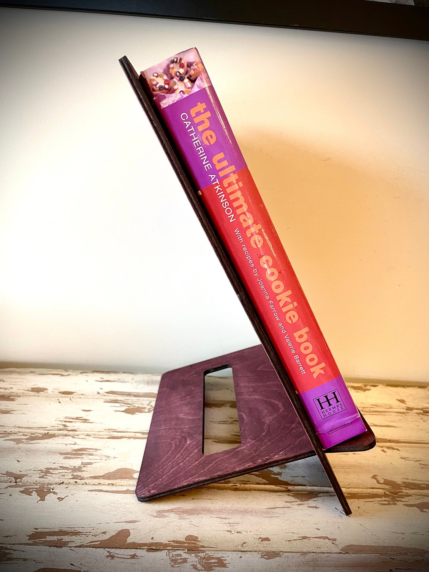 Wood Book & Cookbook Stand | Tablet & iPad Stand | 2 Sizes, 12 Finishes