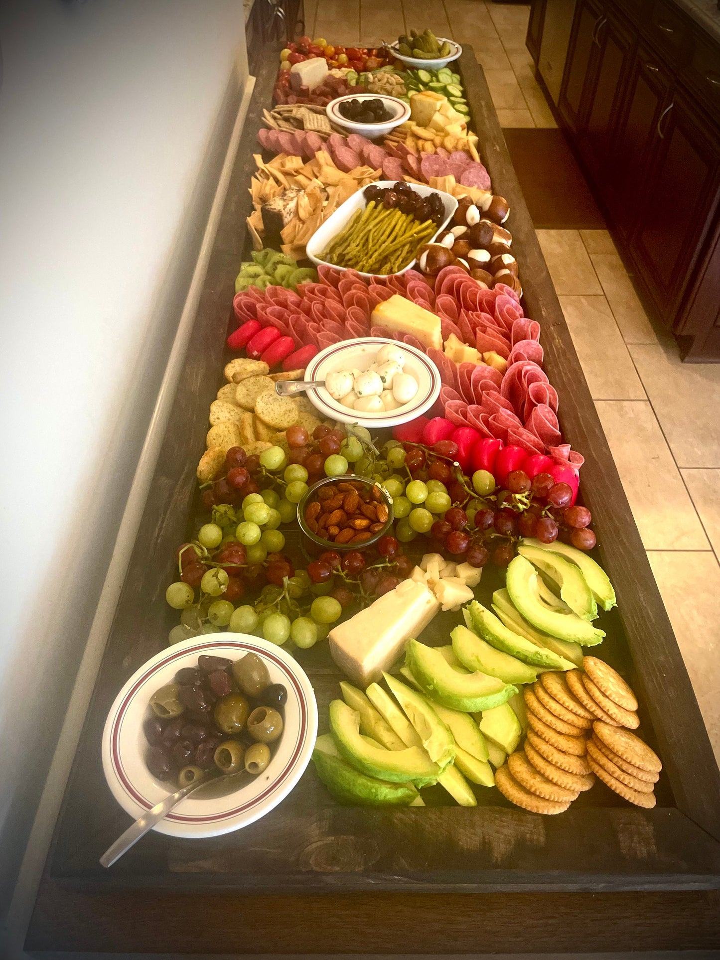 Custom Rustic Farmhouse Charcuterie Board & Serving Tray | Raised Edges, Optional Engraving & Handles