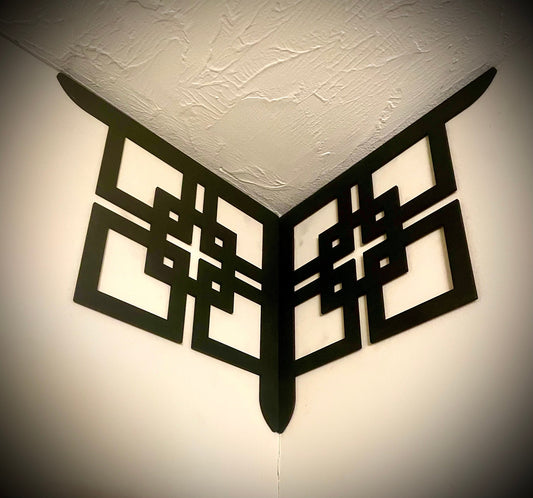 Art Deco Wood Corner Accent & Trim | Set of 2 | Multiple Sizes & Finishes | Style I