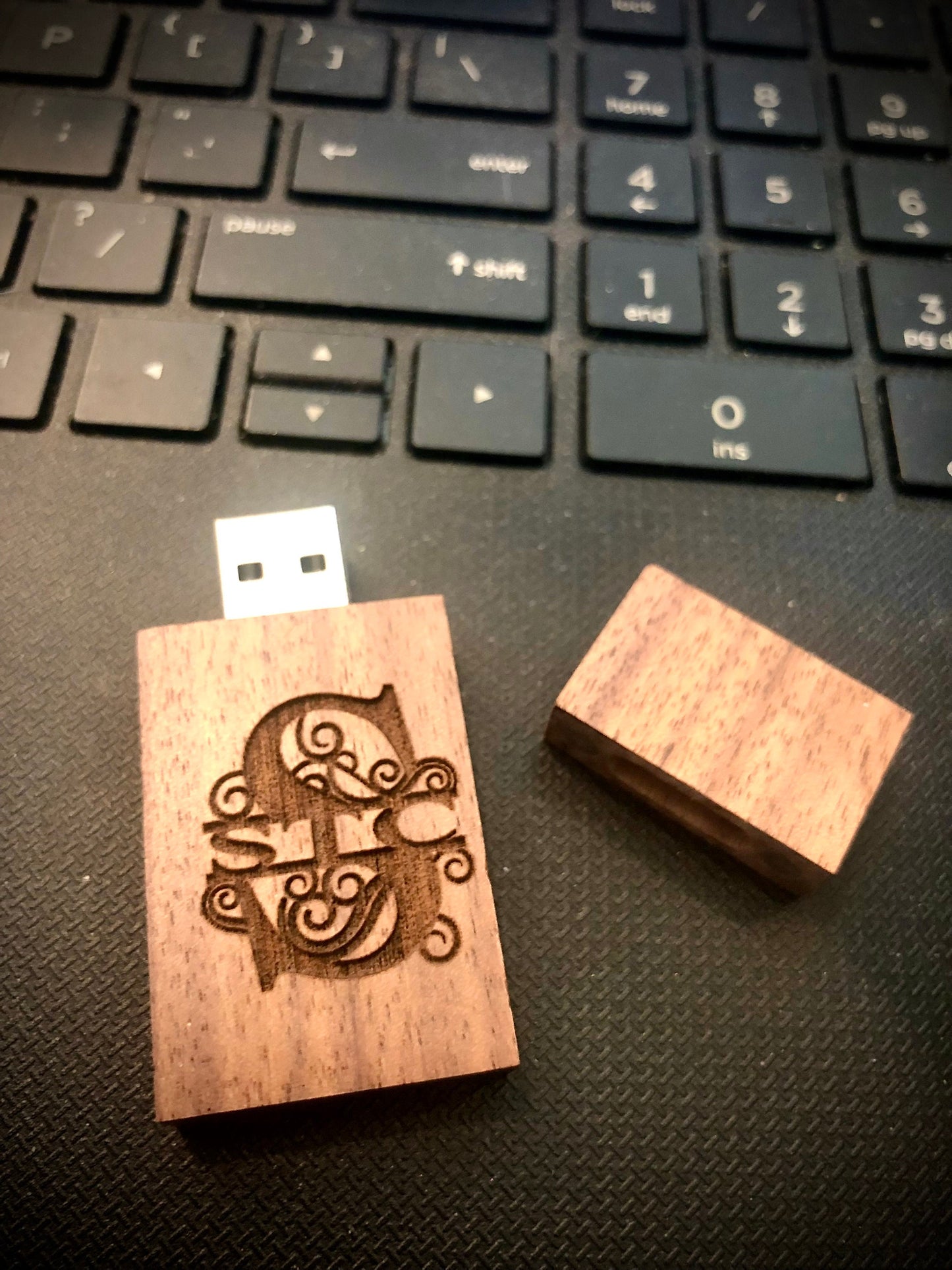 Custom Engraved Wood Thumb Drive | 4GB USB Flash Drive | Personalized Tech Gift