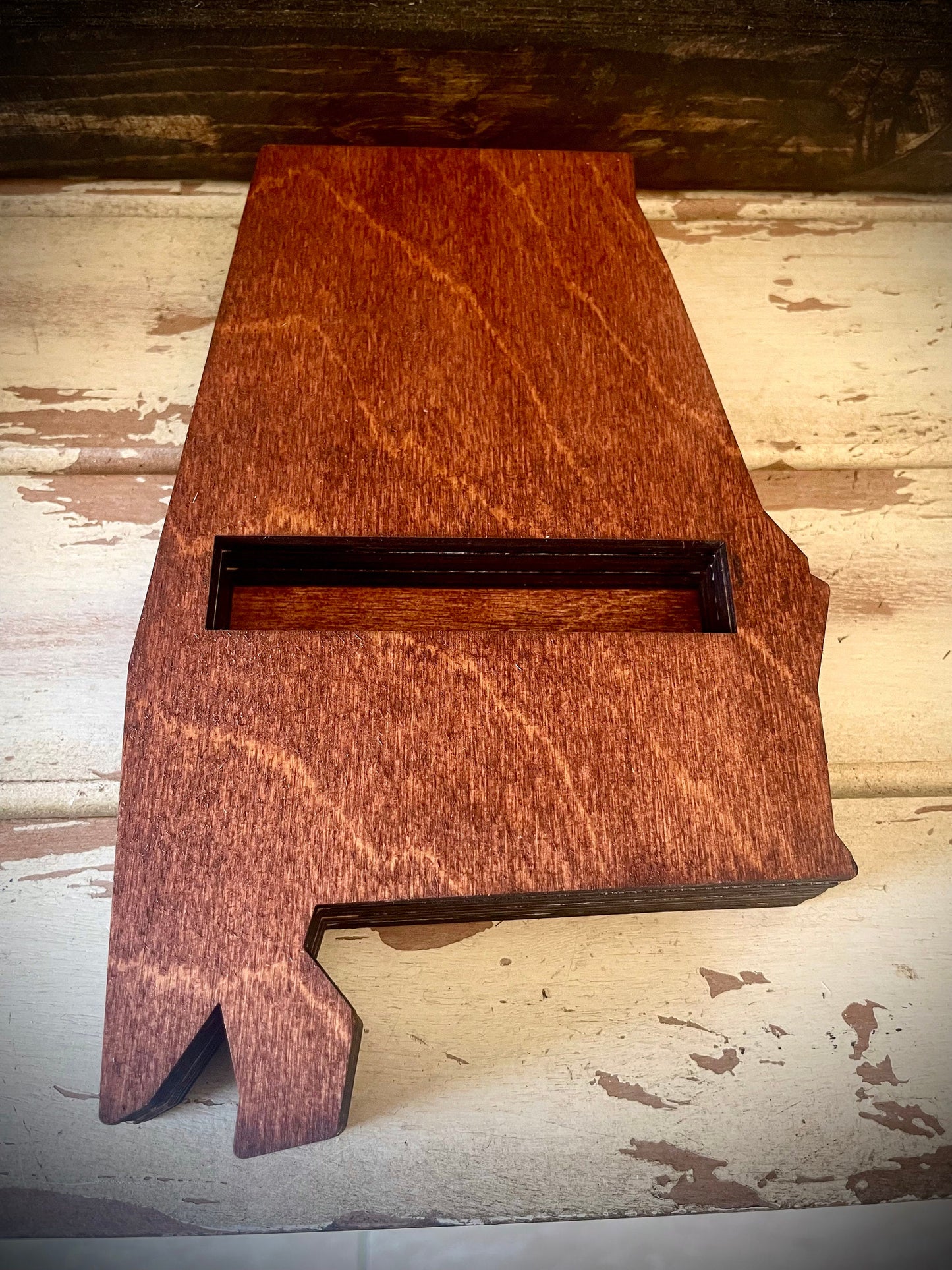 Alabama Wood Business Card Holder | 12 Finishes | Office Gift