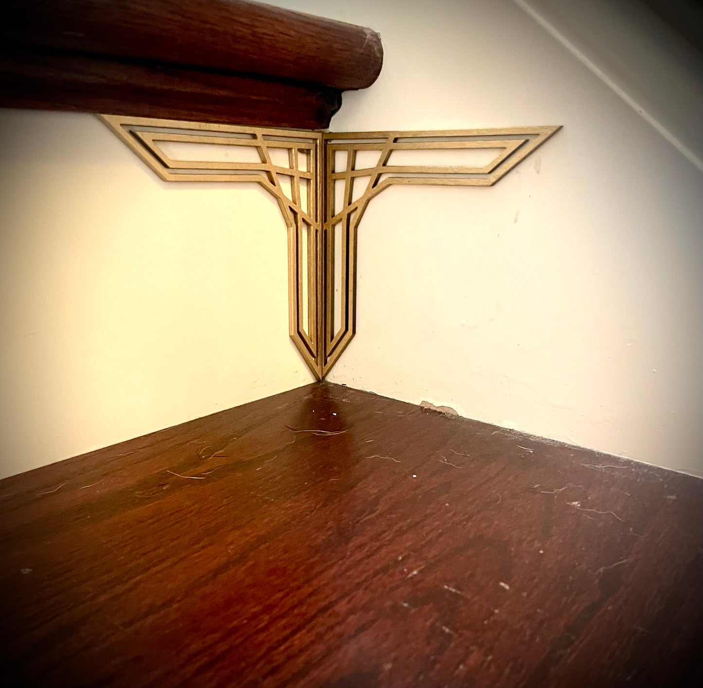Art Deco art deco staircase corner accents / embellishments (set of 4) available in multiple finishes-style L