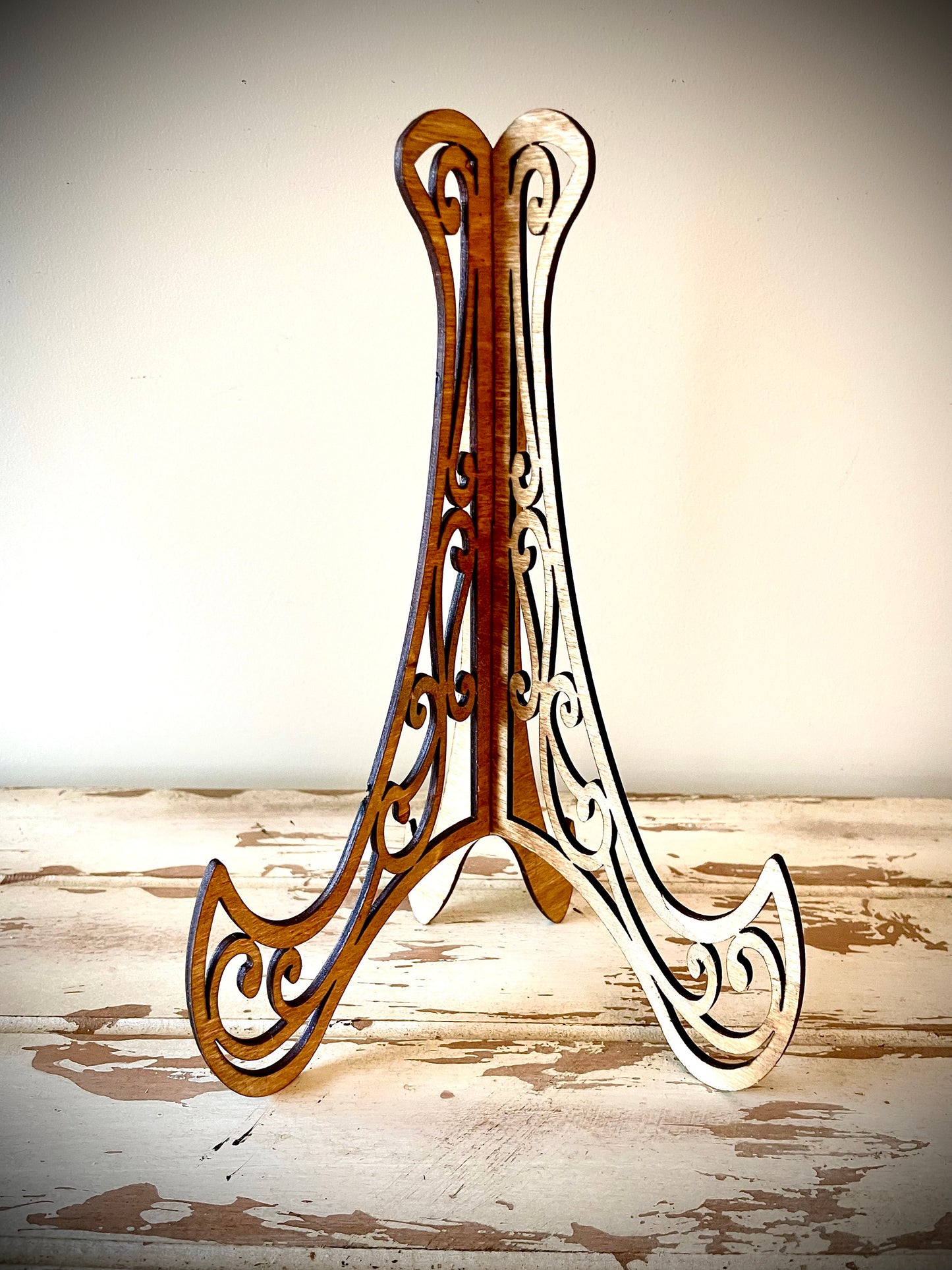 Wood Display Easel | Art, Photo & Plate Stand | 12 Finishes | Style A