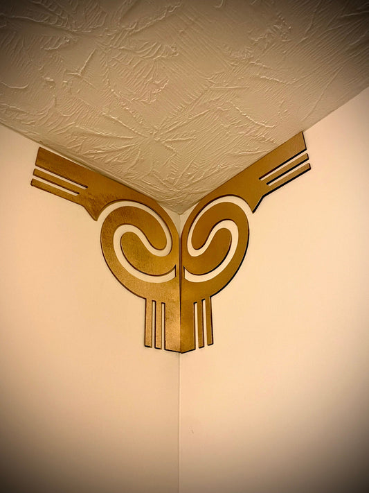 Modern Decorative Wood Corner Accent & Trim | Set of 2 | Multiple Sizes & Finishes | Style A