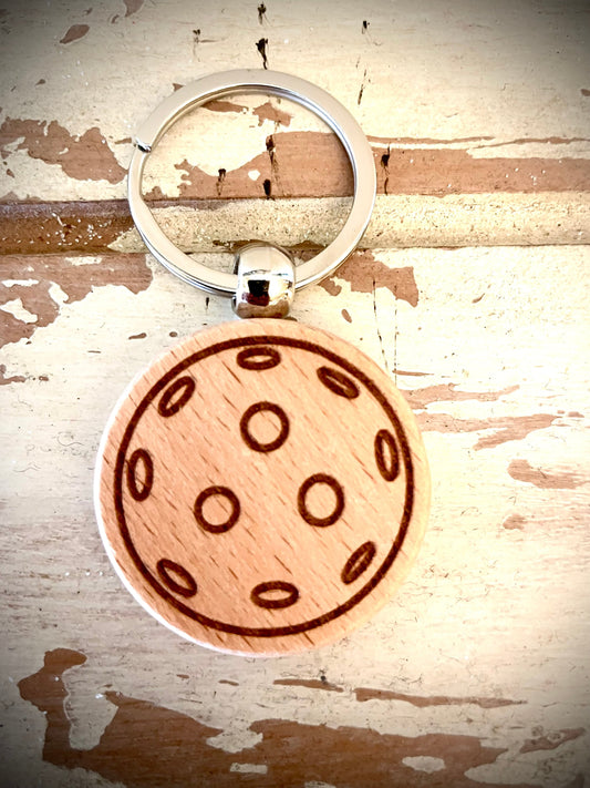 Pickleball Keychain | Pickleball Gift | Pickleball Senior Night | Pickleball Team Gift | Coach Gift | Pickleball Engraved onto Wood Keychain