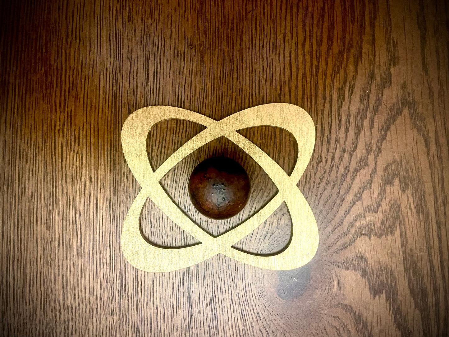 Mid Century Modern Atomic Circles Wood Drawer Knob & Pull | Set of 2 | 15 Finishes | Set AH