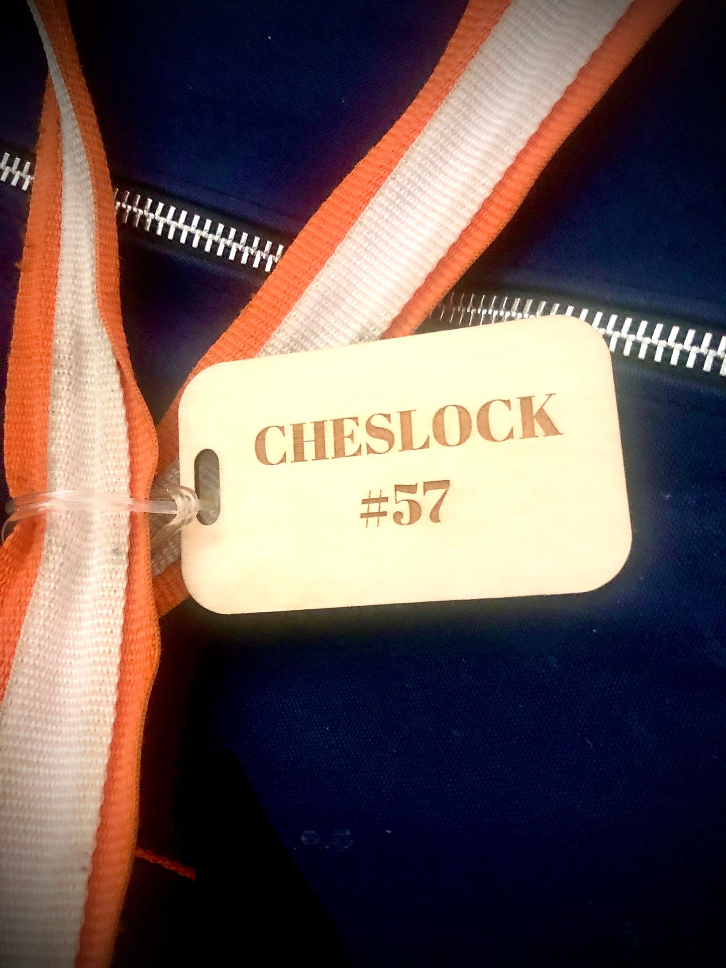 Football Field Wood Bag Tag | Personalized Luggage Tag | Custom Football Gift