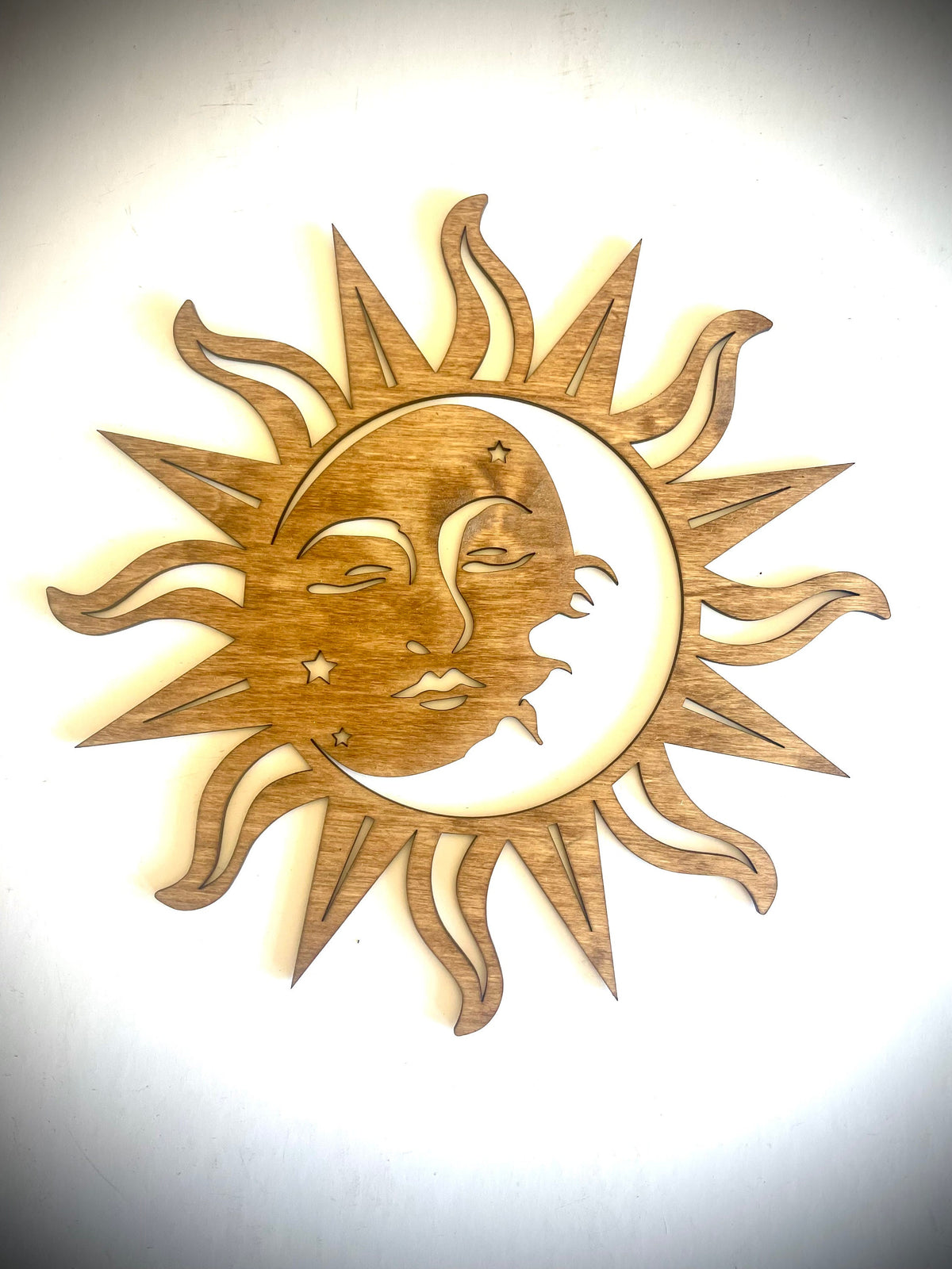 Boho Sun & Moon Trio Wood Wall Art | 3-Panel Set | Multiple Finishes