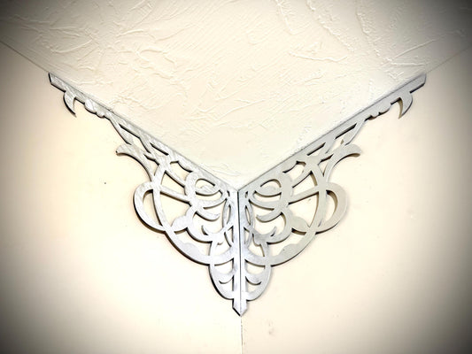 Art Nouveau Wood Corner Accent & Trim | Set of 2 | Multiple Sizes & Finishes | Style E