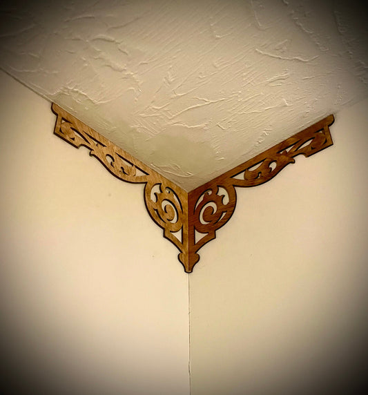 Elegant Wood Corner Accent & Trim | Set of 2 | Multiple Sizes & Finishes | Style O