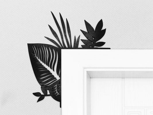 Floral Wood Window & Door Corner Accent | Set of 2 | Floral Set 04