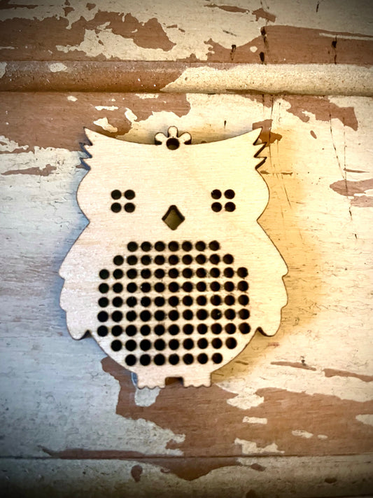 Cross Stitch Mini Owl Wood Blanks | Assorted Quantities