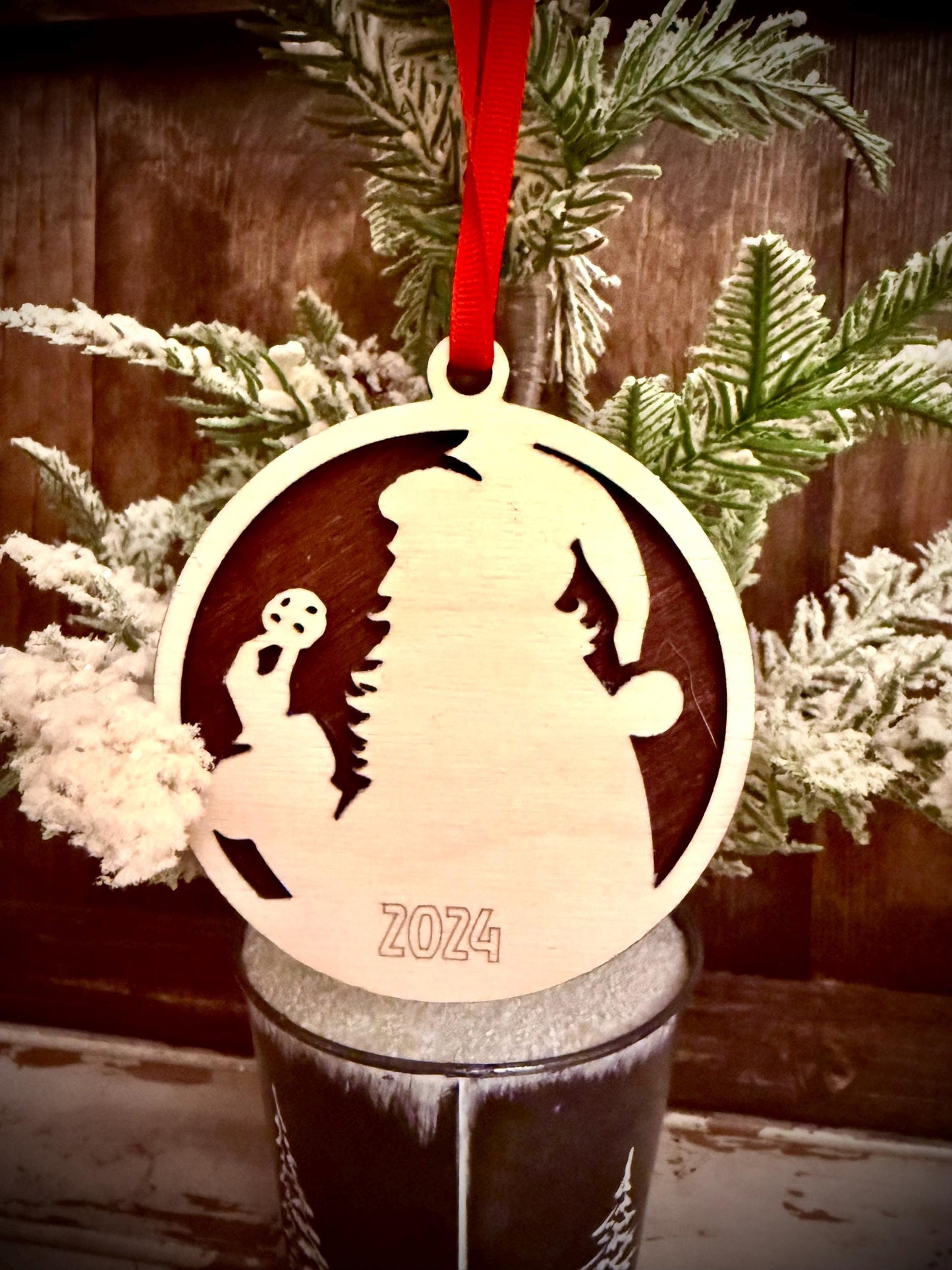 Cookies for Santa Personalized 2-Layer Wood Christmas Ornament & Gift Tag | Multiple Finishes | Holiday Gift