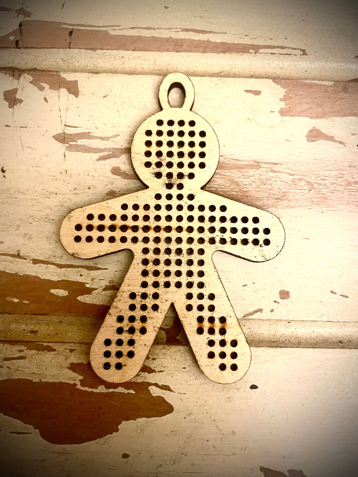 Cross Stitch Gingerbread Man Christmas Ornament Wood Blanks | Assorted Quantities