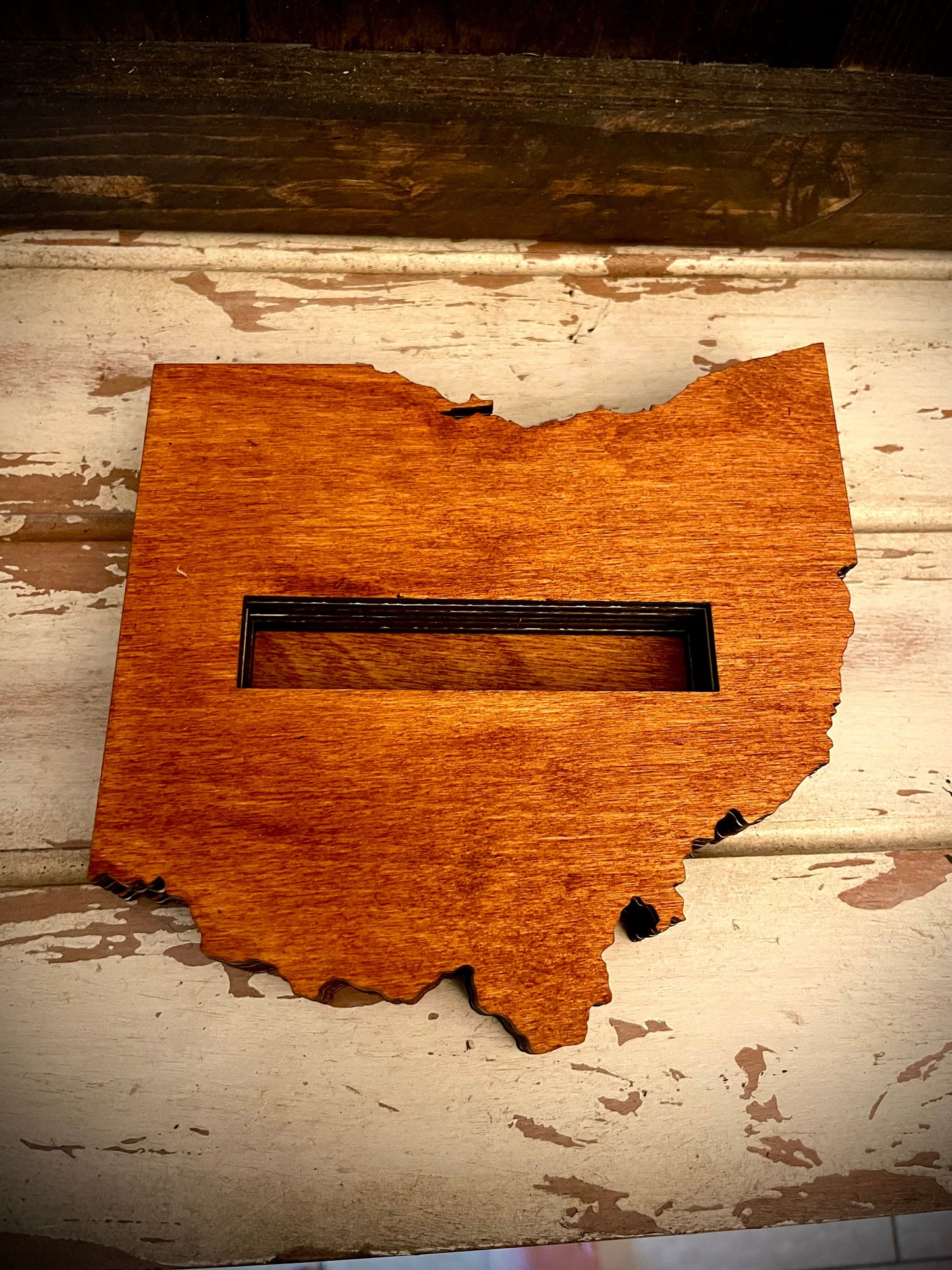 Ohio Wood Business Card Holder | 12 Finishes | Office Gift