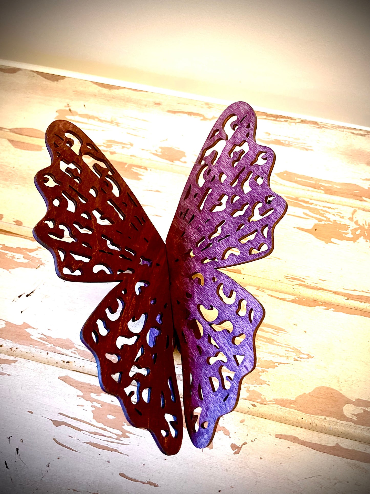 3D Butterfly Wood Tabletop Decor | Wedding Centerpiece | 5 Sizes, 12 Finishes