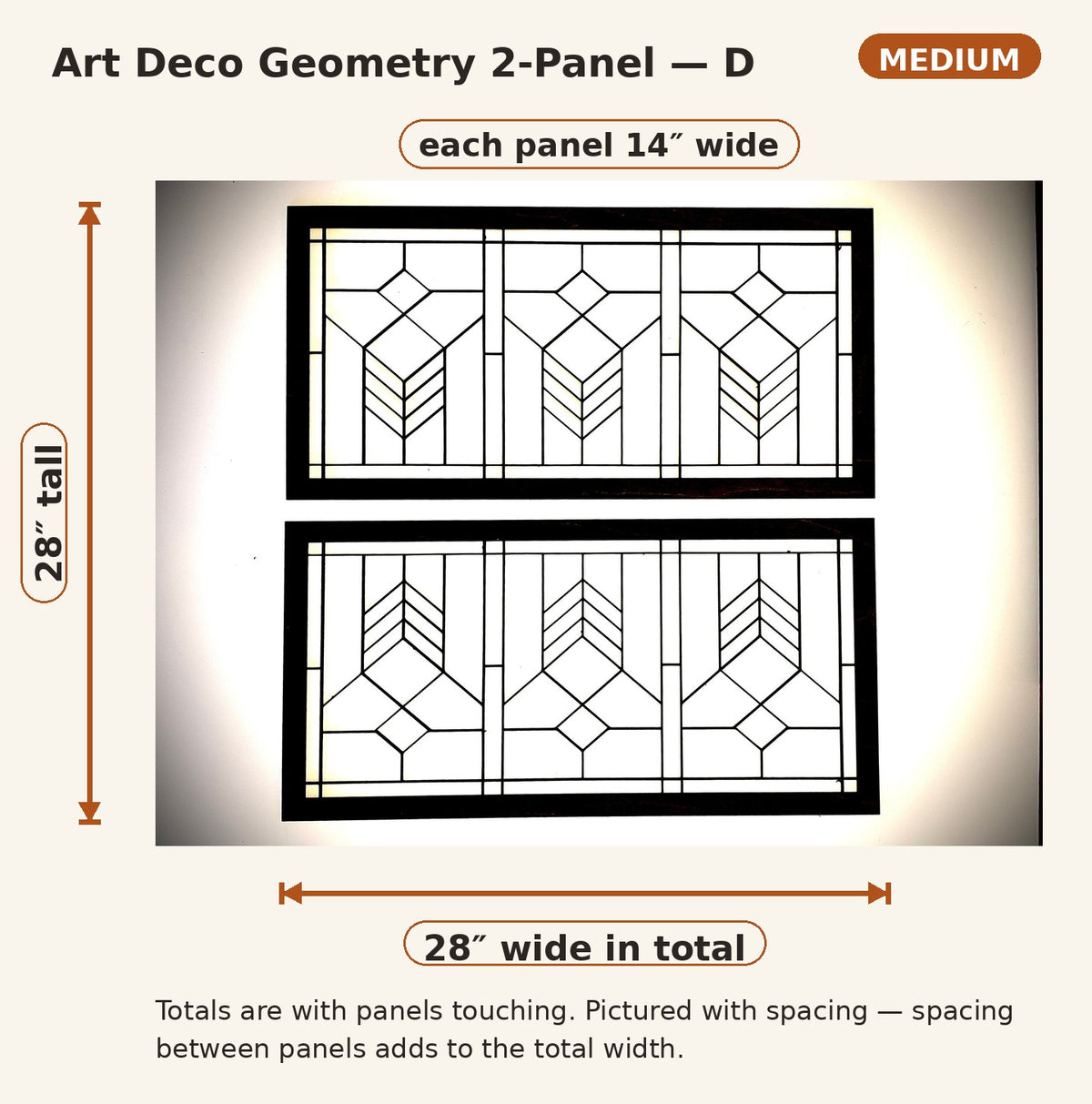 Boho Modern Art Deco Art Deco Geometry wood wall art, 2 panel in multiple sizes and finishes, decor wall art original D
