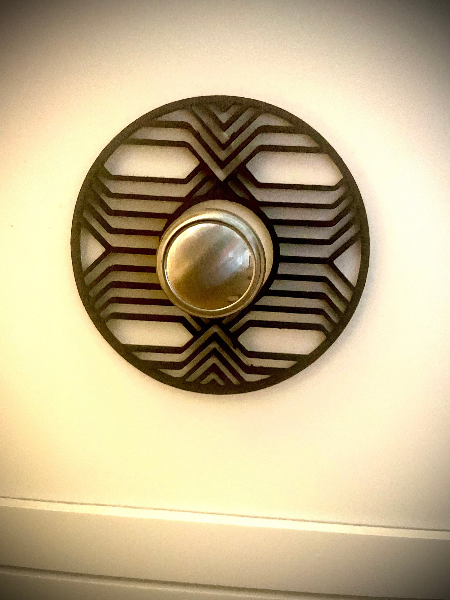 Boho Modern Art Deco Art Deco wood drawer knob or pull accent. Set of 4. Set C