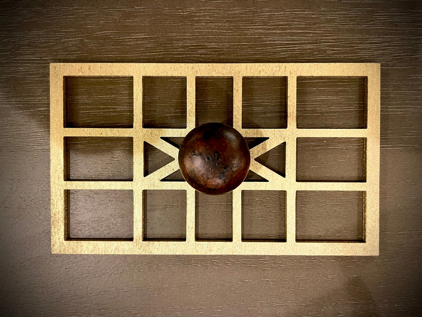 Boho Modern Art Deco Art Deco wood drawer knob or pull accent in natural or 14 other finishes.  2 pieces. Set AF Triangle