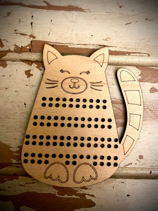 Cross Stitch Cat Wood Blanks | Assorted Quantities