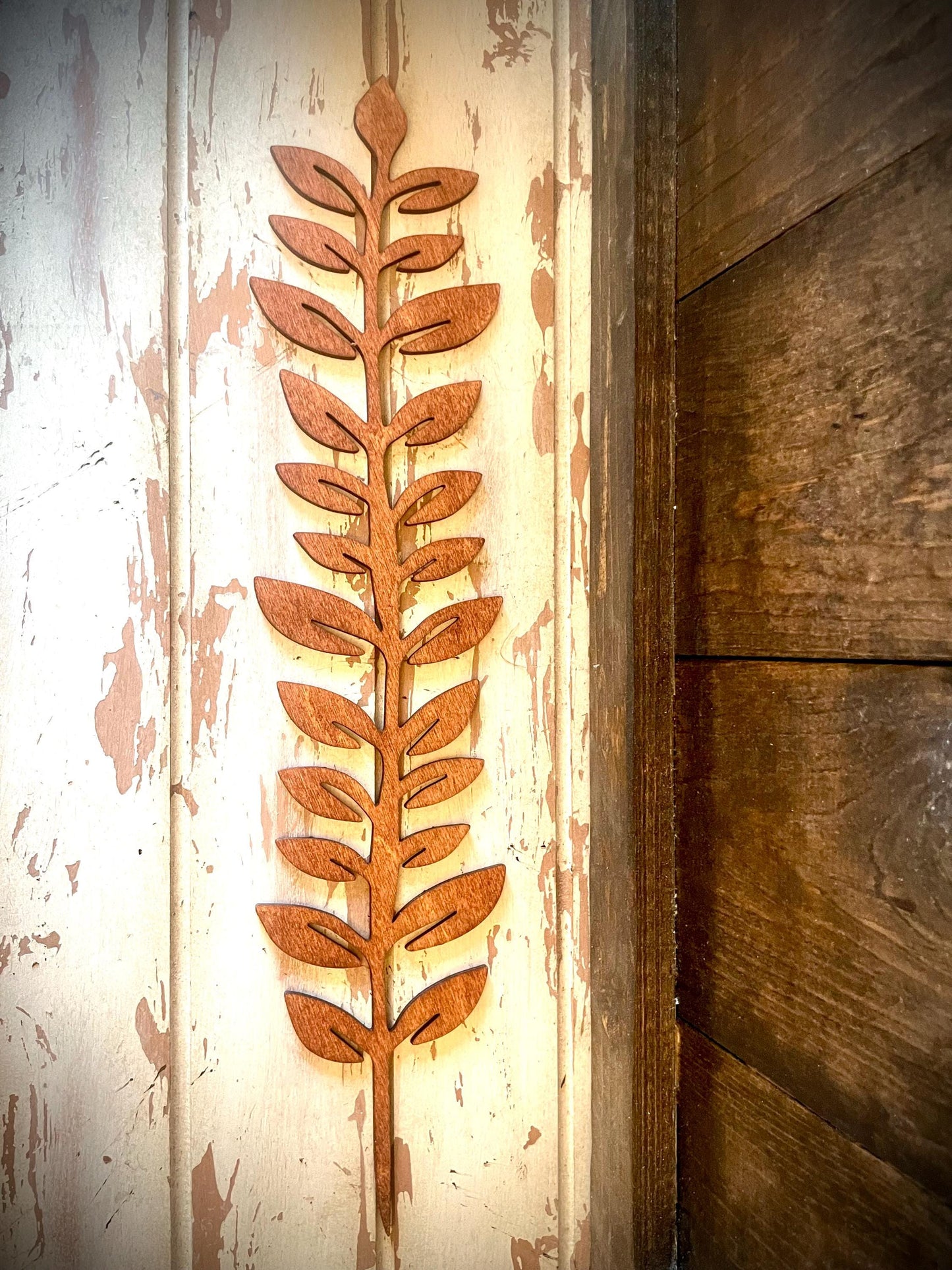 GIANT 18" Boho Indoor Plant Trellis | Leafy Vine | Multiple Finishes & Thicknesses
