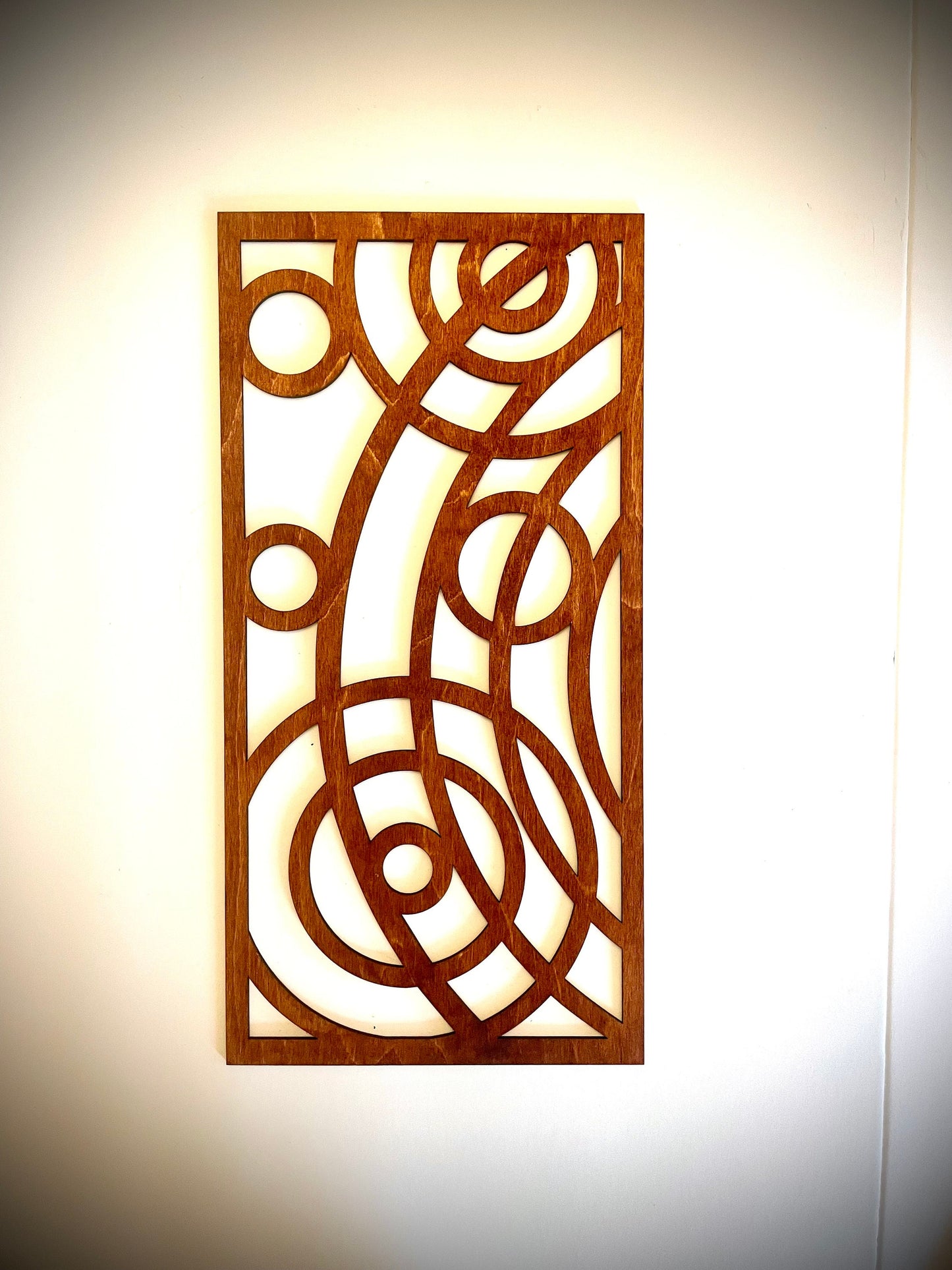 Boho Modern Art Deco Art Deco Circles wood wall art, 4 panel in multiple sizes and finishes, decor wall art original-O