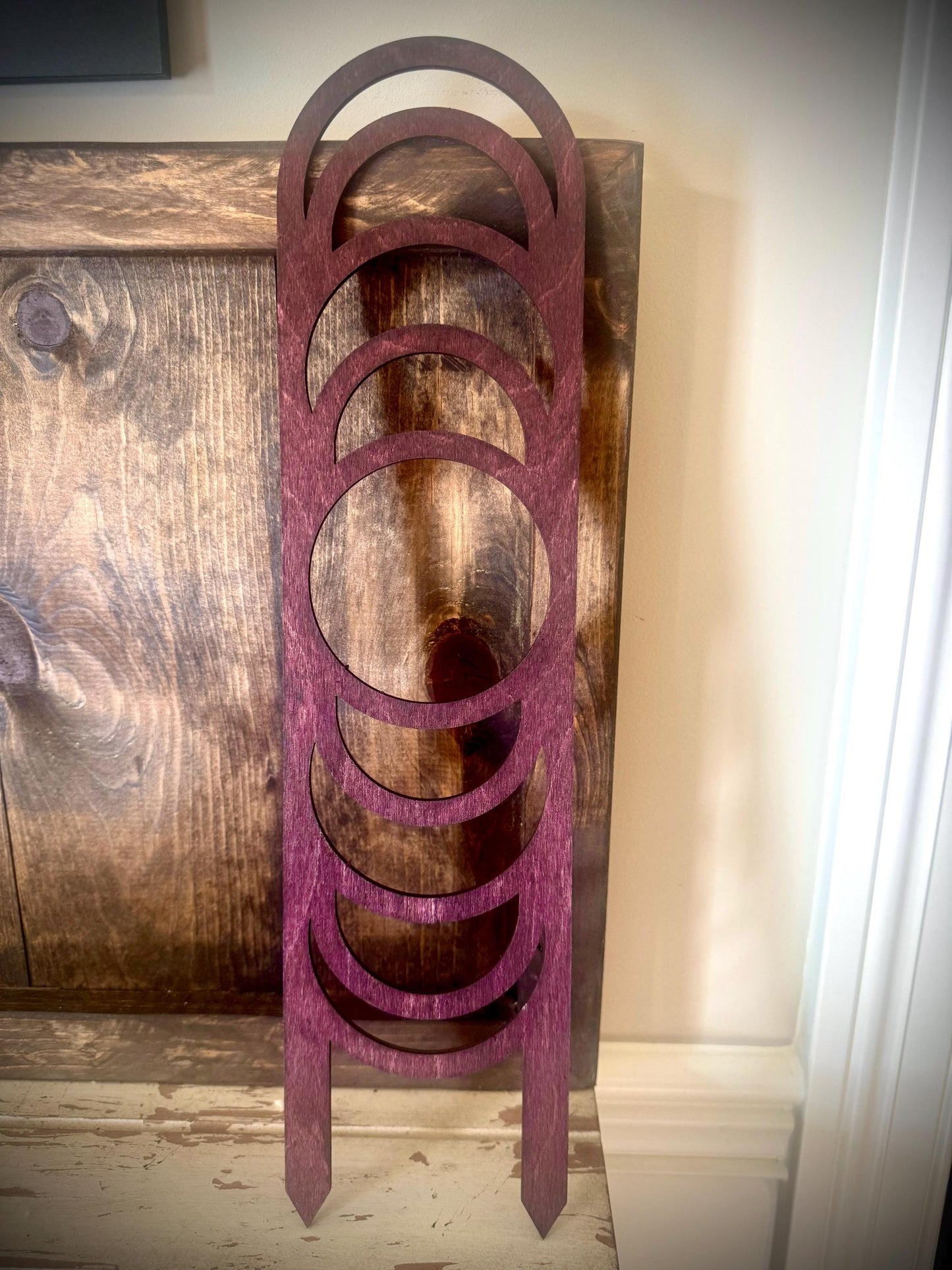 GIANT 18" Boho Indoor Plant Trellis | Moon Phase | 12 Finishes