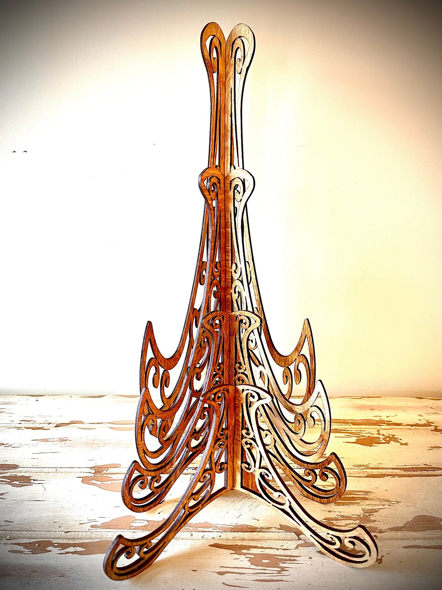 Wood Display Easel | Art, Photo & Plate Stand | 12 Finishes | Style A