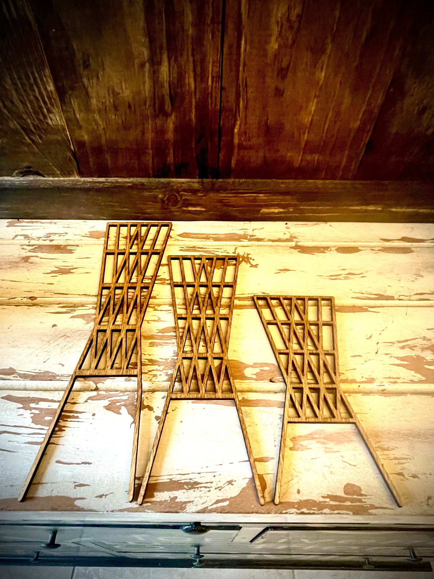 Mid Century Modern Boho Indoor Plant Trellis | Multiple Sizes & Finishes | Style A