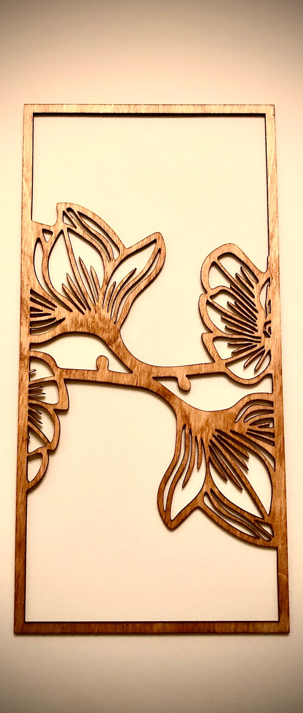 Magnolia Flower Wood Wall Art | 3-Panel Set | Multiple Sizes & Finishes