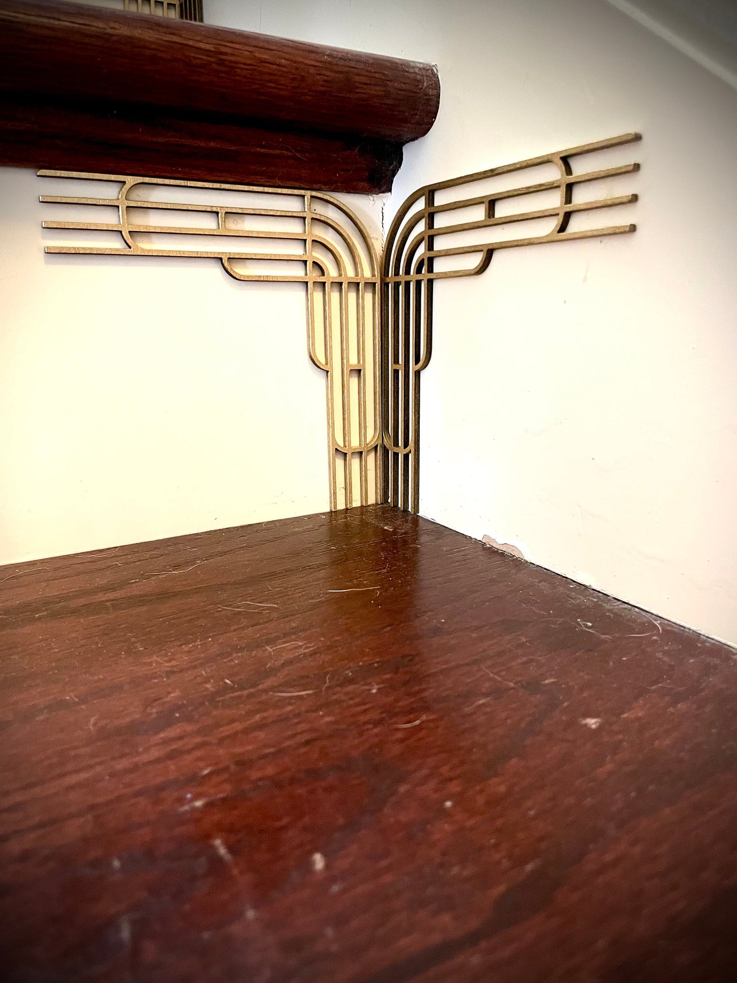 Art Deco art deco staircase corner accents / embellishments (set of 4) available in multiple finishes- style P