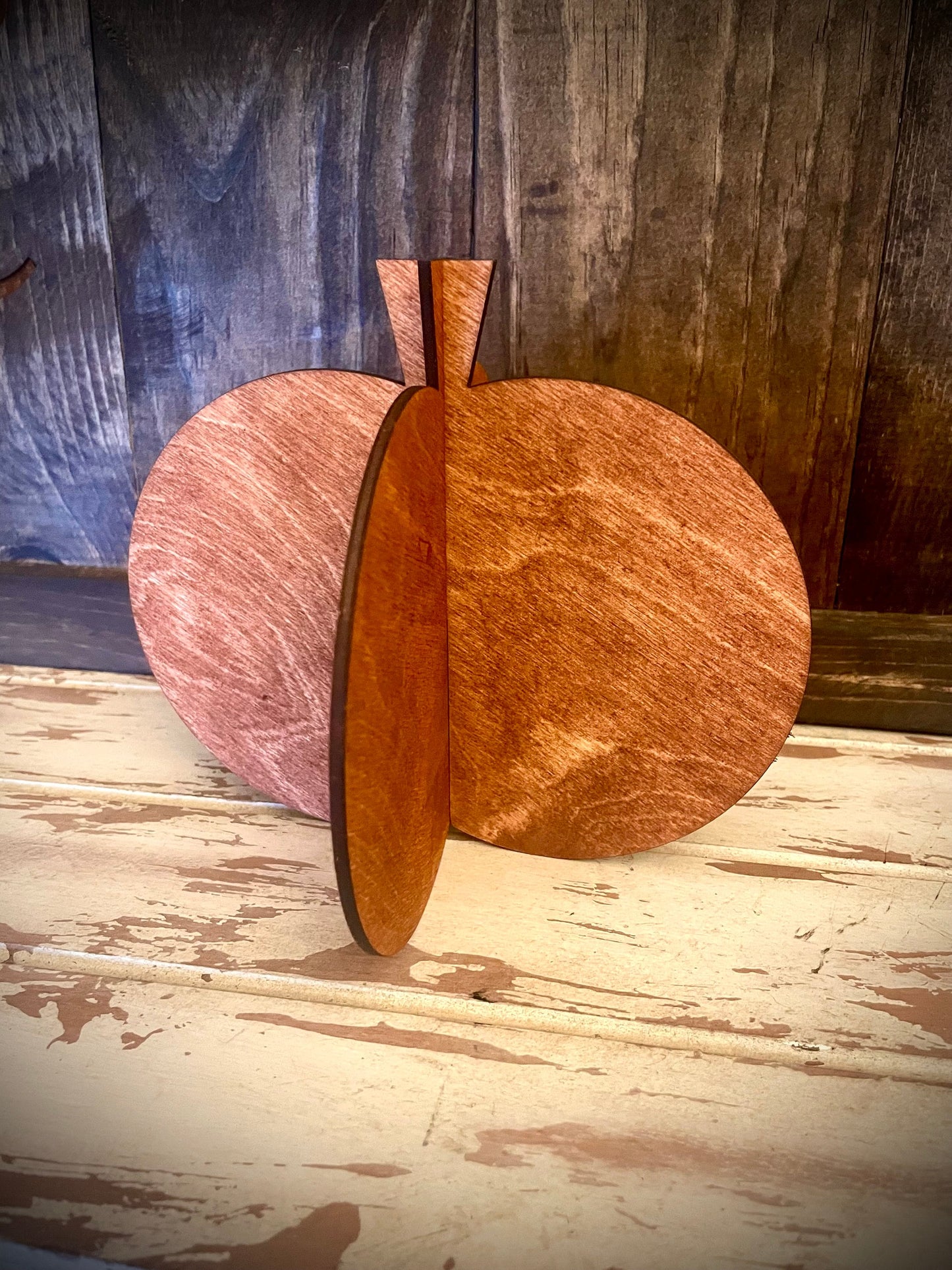 Fall Pumpkin Wood Tabletop Decor | Thanksgiving & Halloween | 7 Sizes, 12 Finishes