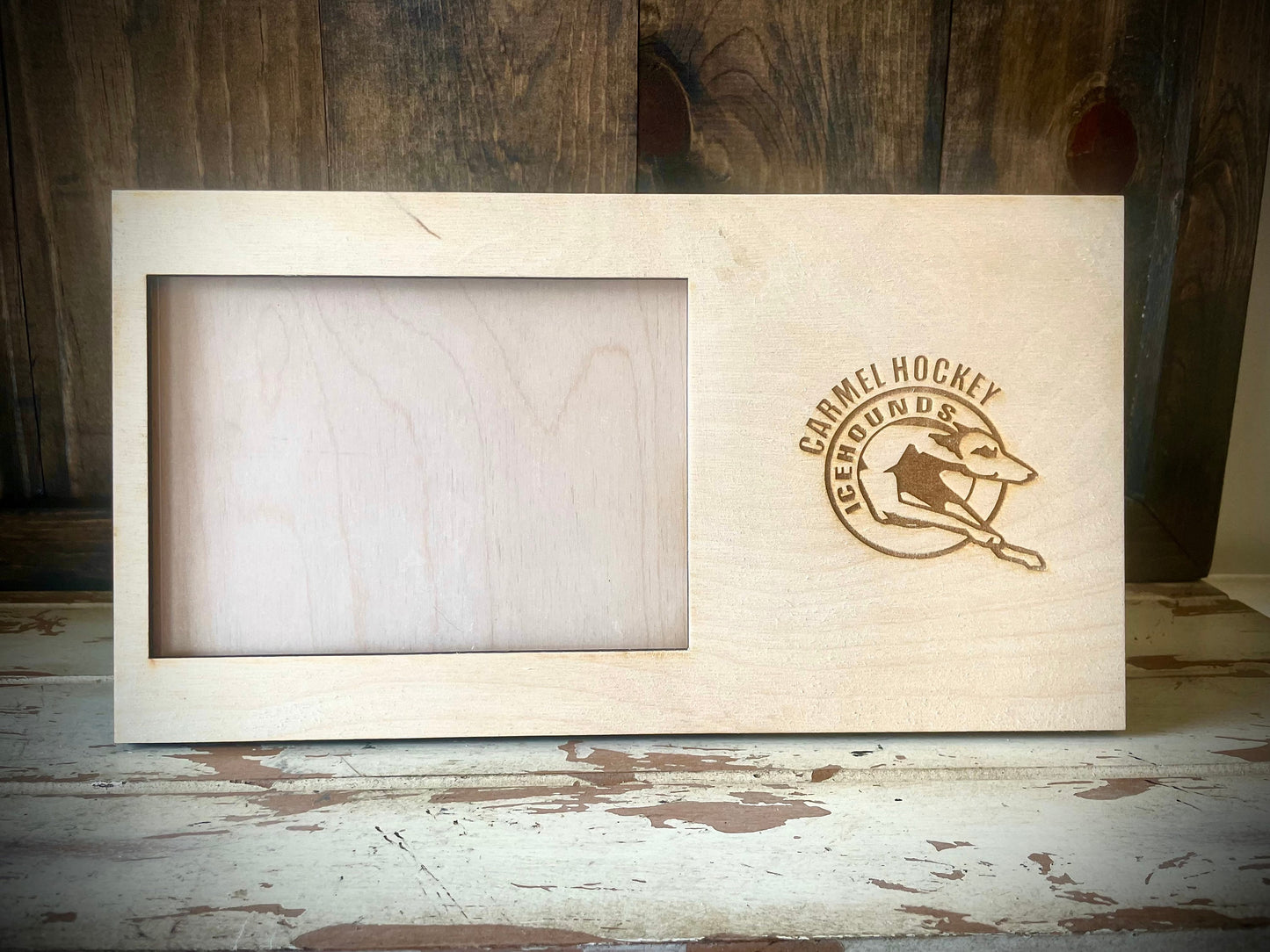 Custom Team & Corporate Logo Wood 5x7 Photo Frame | Portrait or Landscape