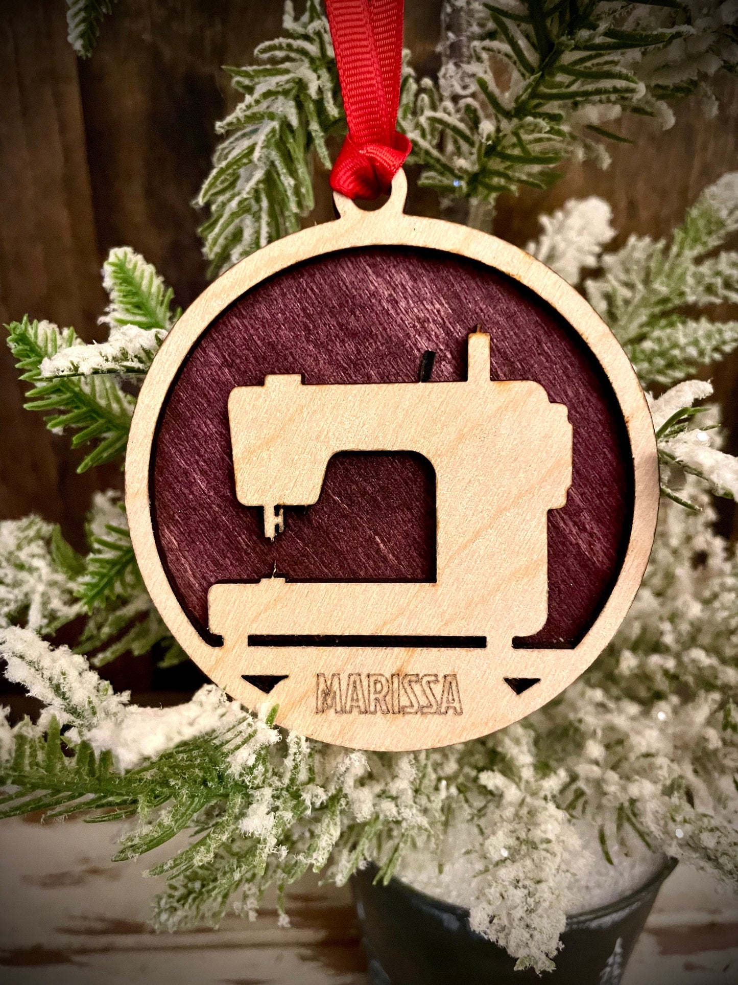 Female Soccer Player Personalized 2-Layer Wood Christmas Ornament & Gift Tag | Multiple Finishes | Soccer Gift (#8)