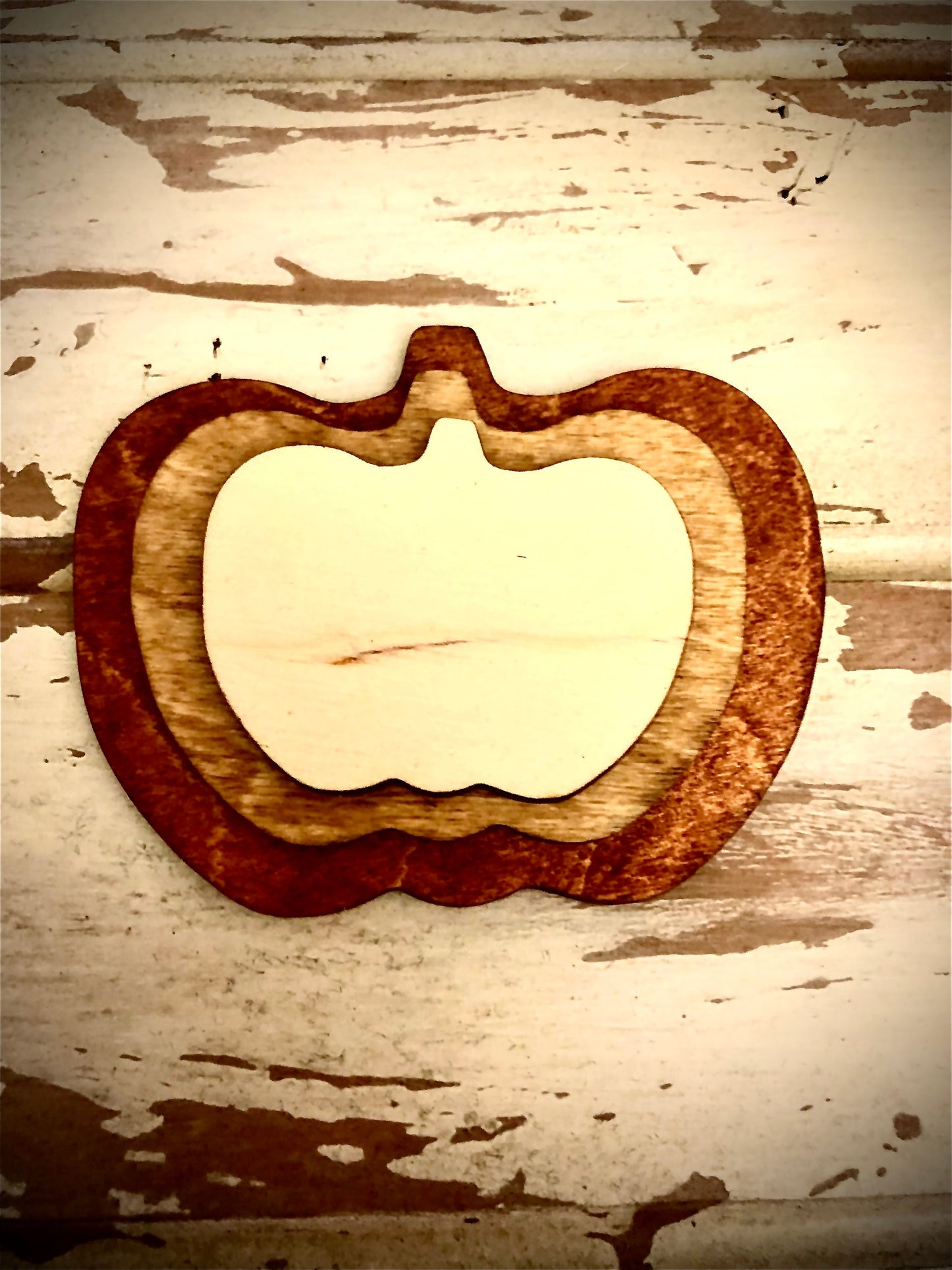 Stacked Pumpkins Wood Refrigerator Magnet | Multi-Color | Fall & Halloween Decor