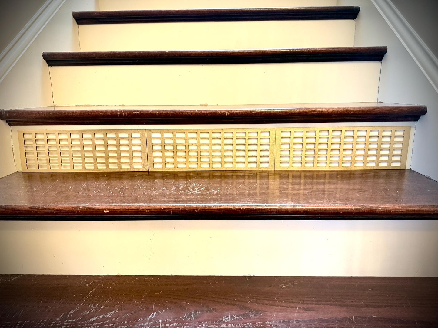 Art Deco art deco rectangle shapes staircase accents / embellishments (set of 3) available in multiple finishes-Art Deco set G
