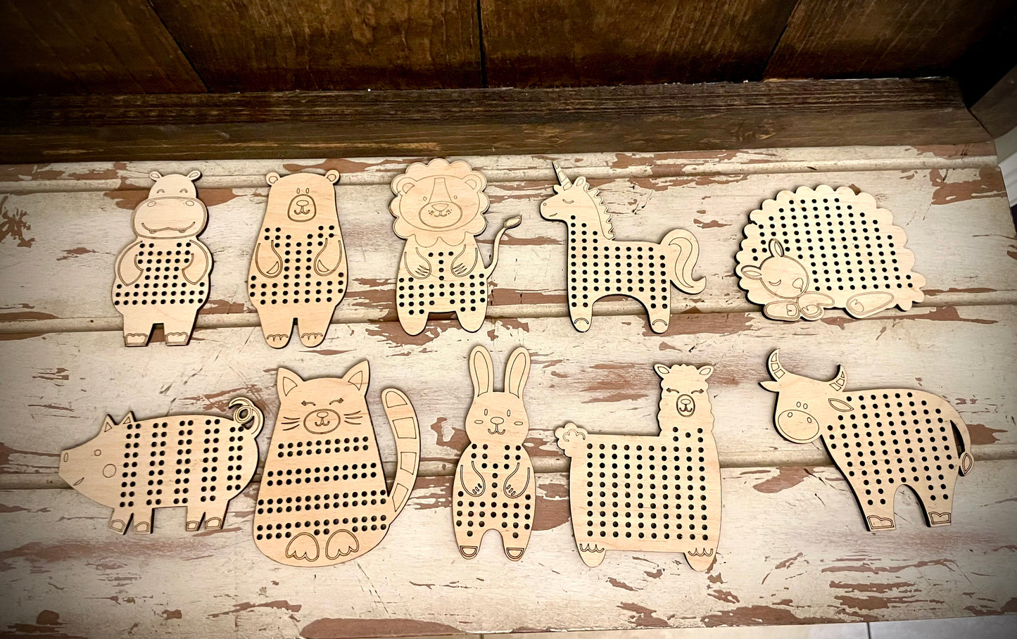 Cross Stitch Hippo Wood Blanks | Assorted Quantities
